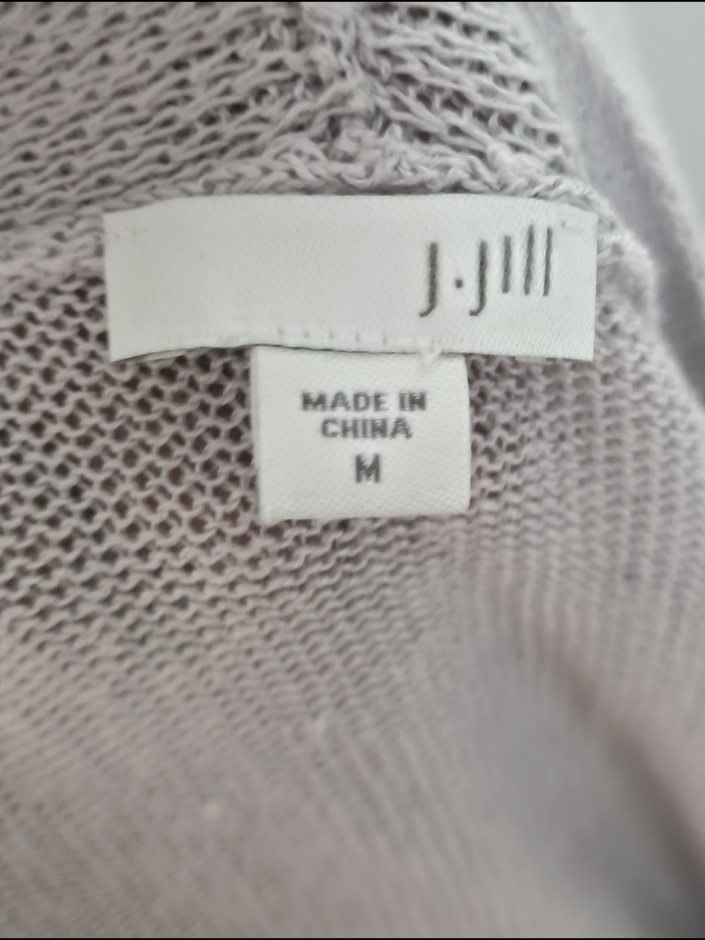 J. Jill Light Gray Open-Front Long Cardigan - Picture 4 of 4